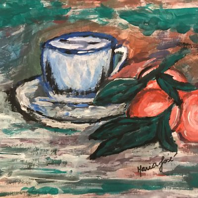 2 Natureza morta laranja e xícara de chá August Renoir